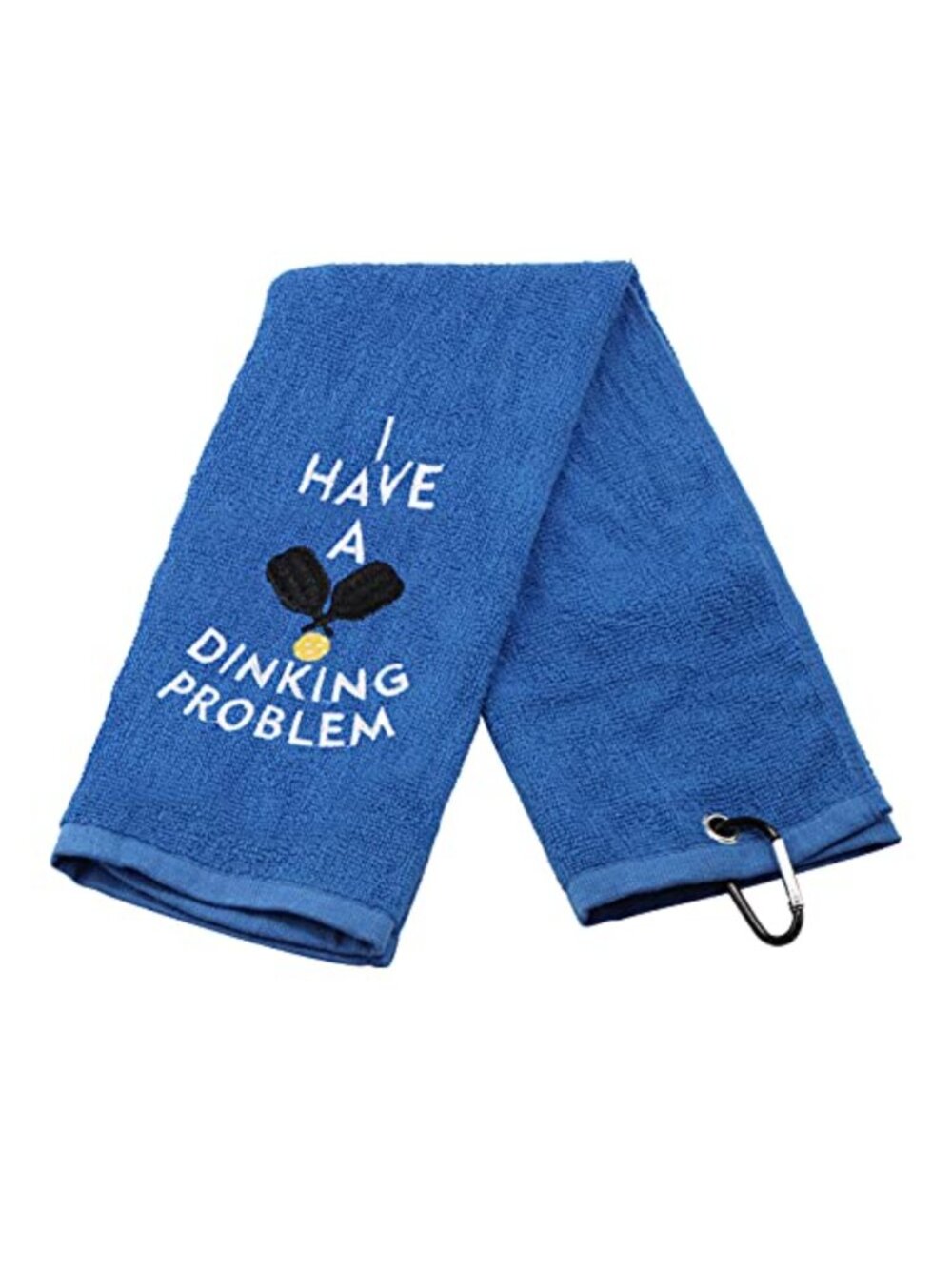 Pickleball Embroidered Cotton Hand Towel with Clip